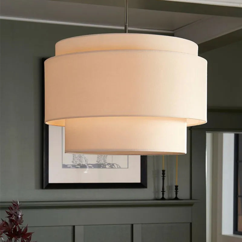 Fabric Tiered Pendant Lamp