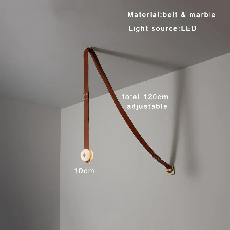 Leather Marble Dimmable Pendant