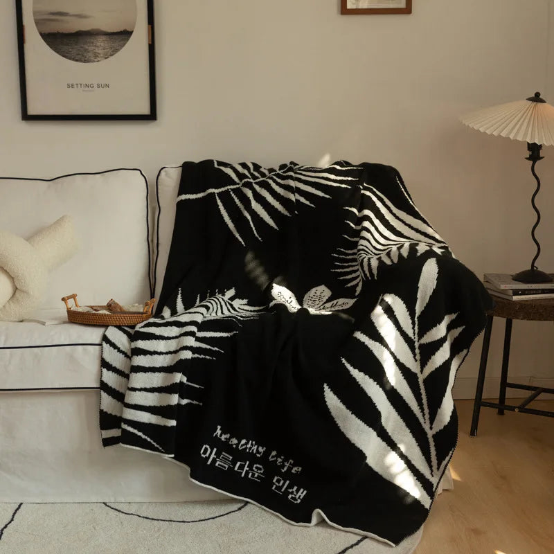 Black White Knit Quilt