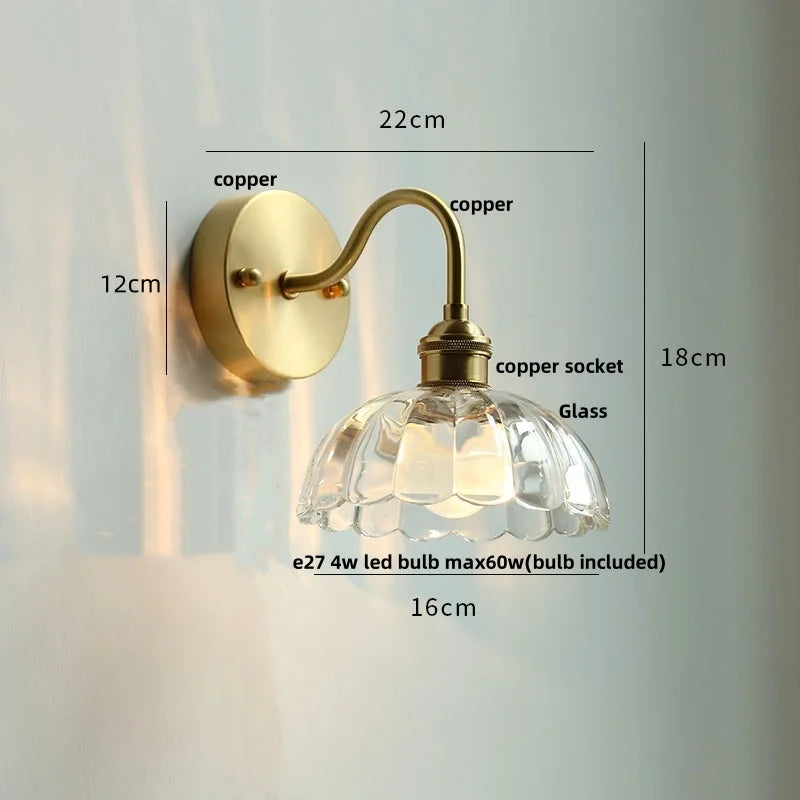 Green Glass Wall Light