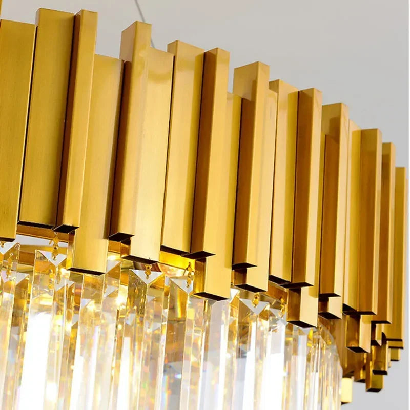 Golden Crystal Dining Chandelier
