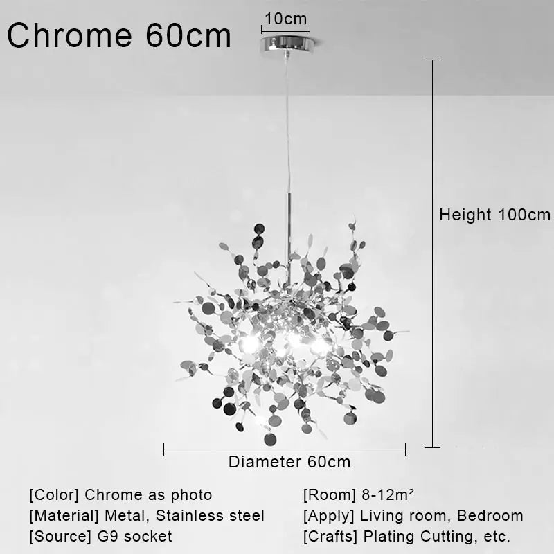 Gold 60cm 3-Light LED Pendant Light