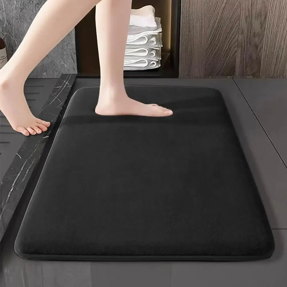 Gray Velvet Floor Mat