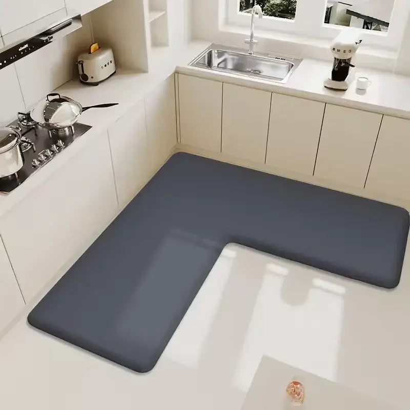 Gray Velvet Floor Mat
