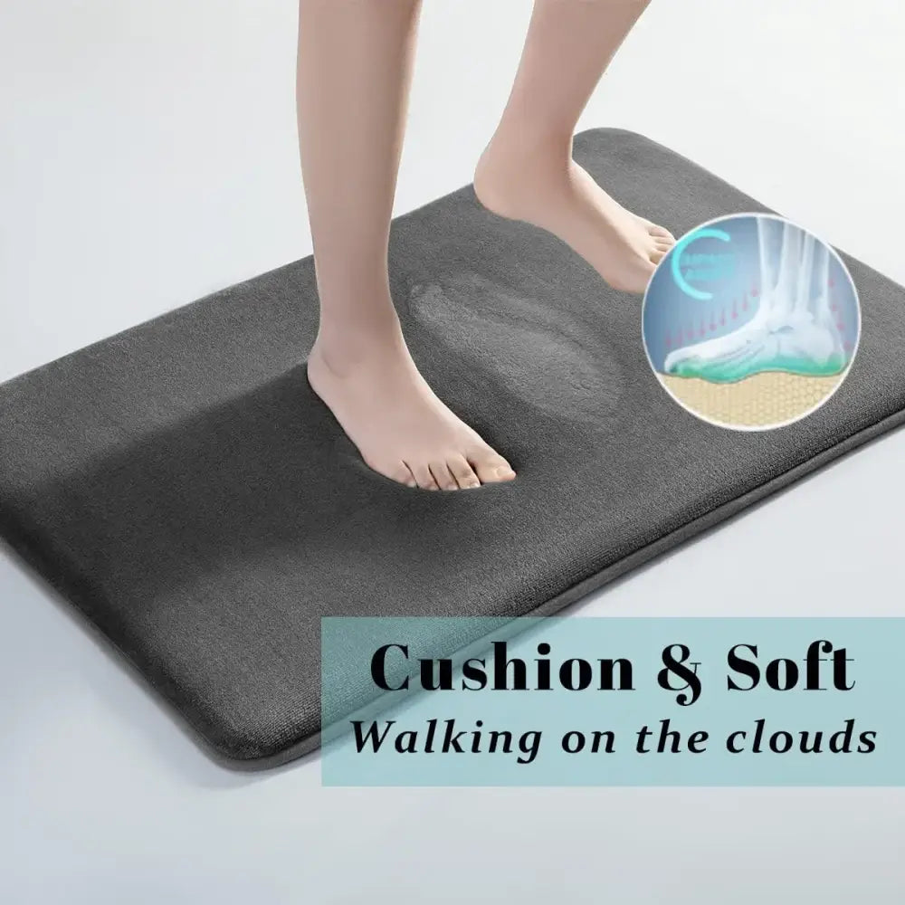 Gray Velvet Floor Mat