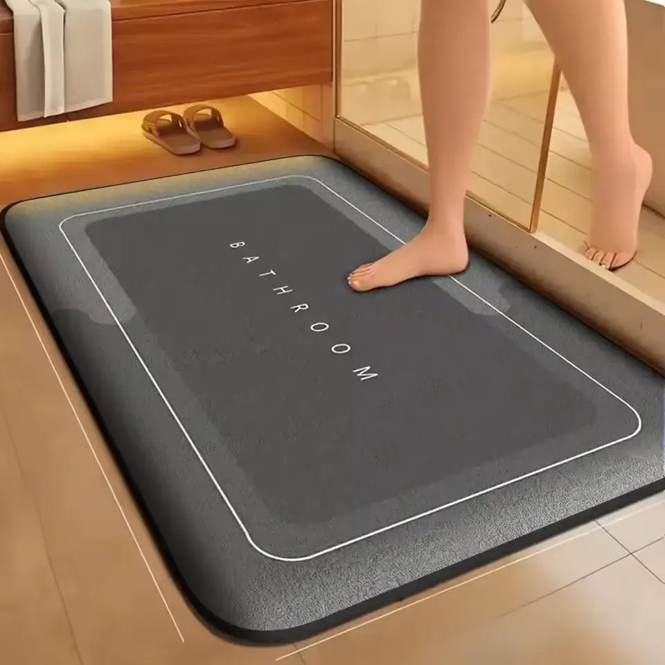 Gray Velvet Floor Mat