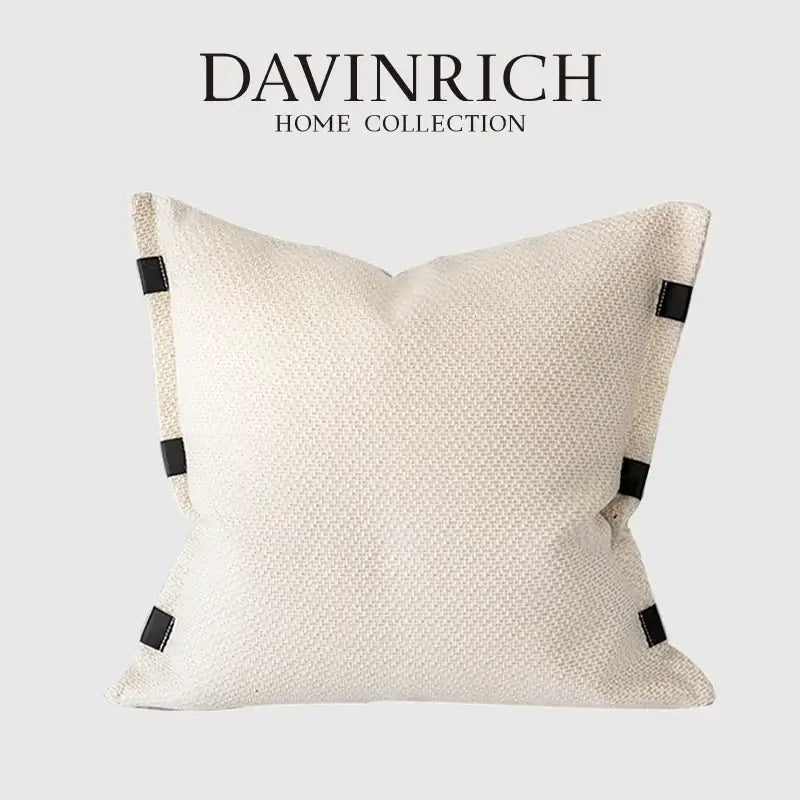 Beige Abstract Cushion Cover