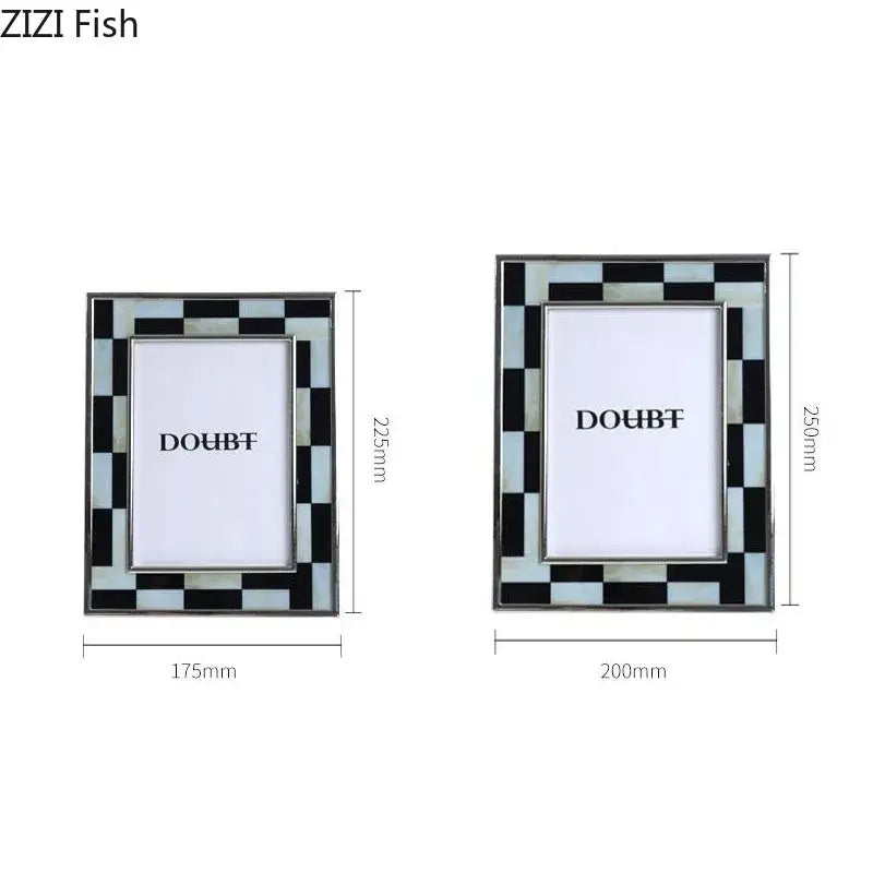 Black Silver Checkered Frame