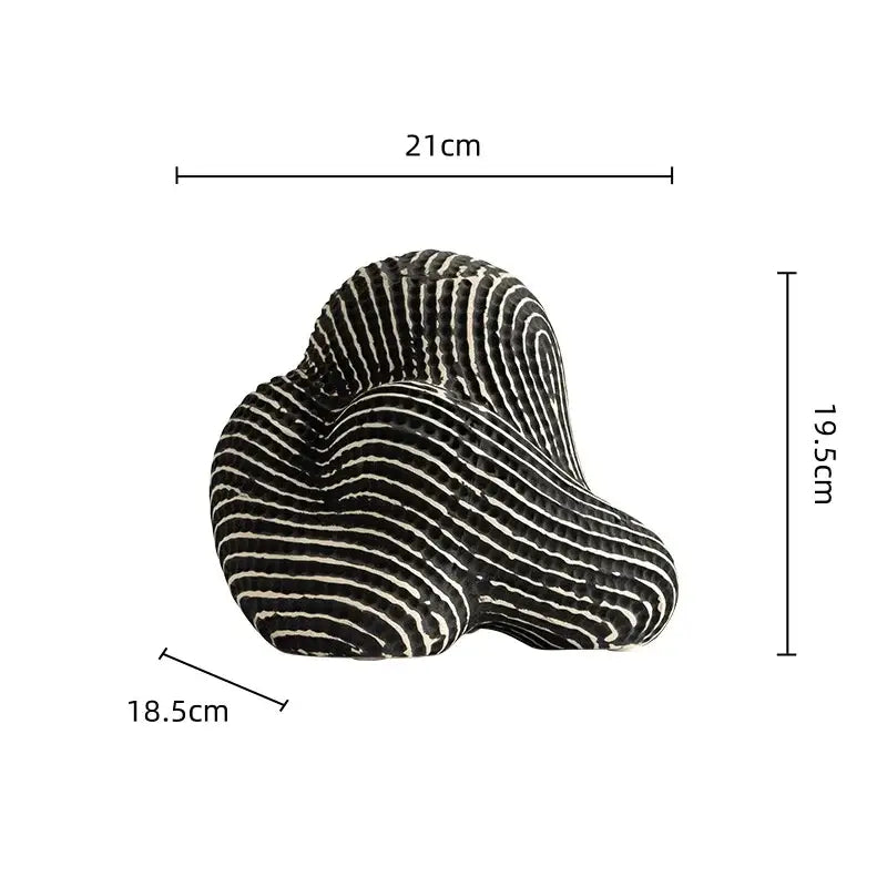 Black White Stone Sculpture