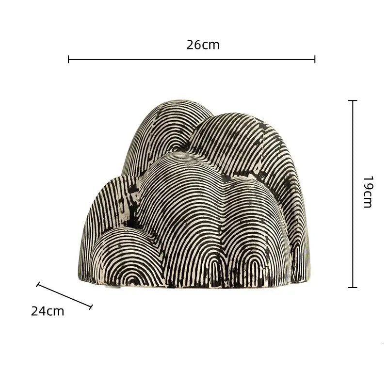 Black White Stone Sculpture