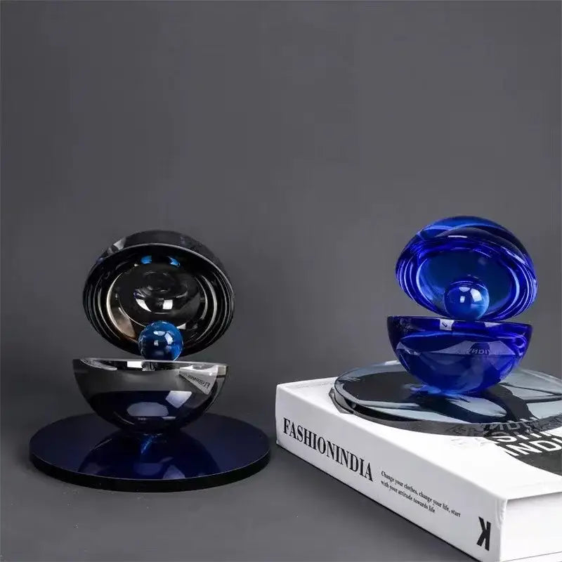 Blue Silver Semi-Circle Ornaments