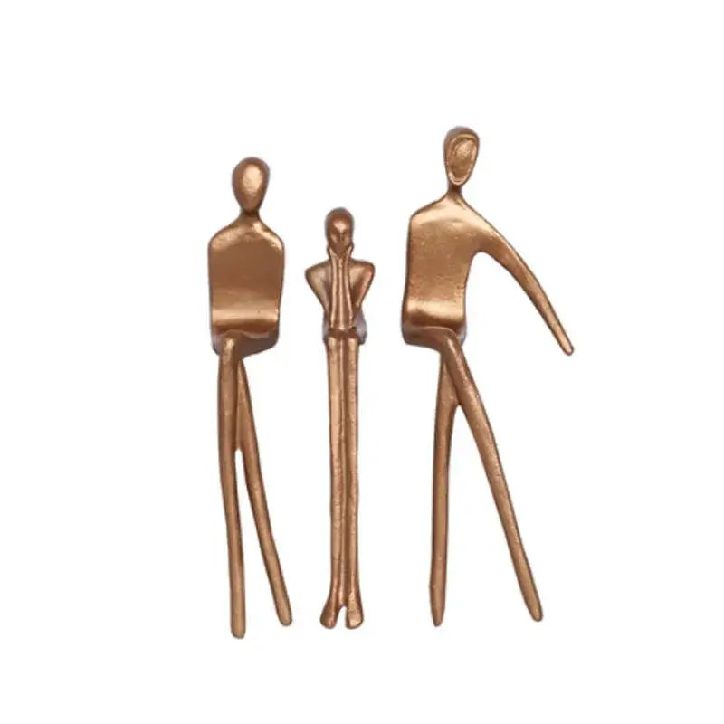 Gold Plated Sculpture Set