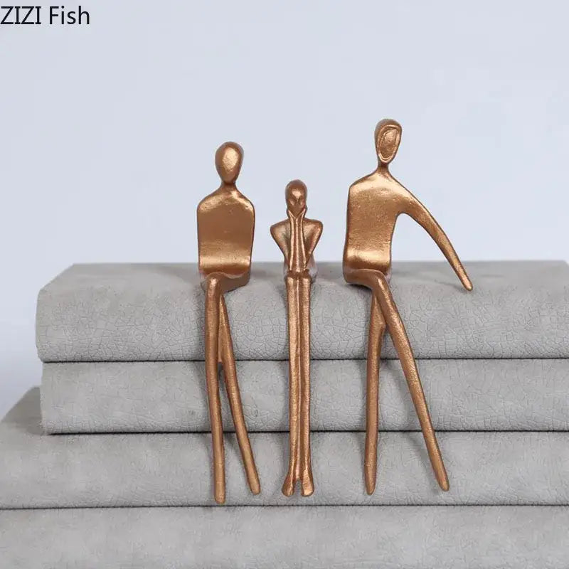 Gold Plated Sculpture Set