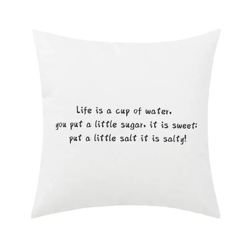 White and Black Geometric Pillow Cover