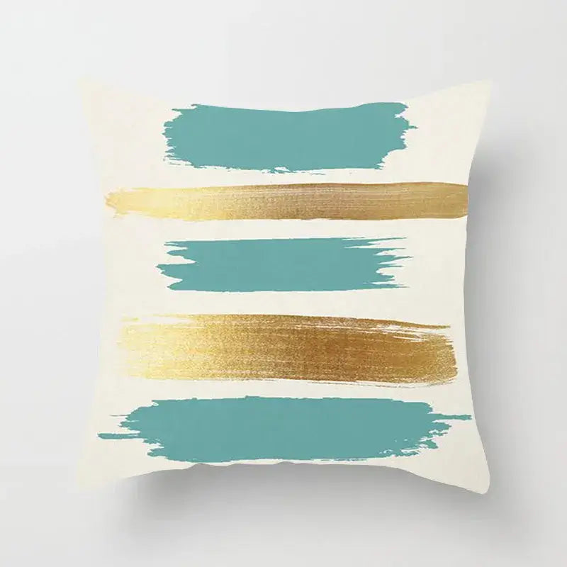 Geometric Stitch Pillow Cover