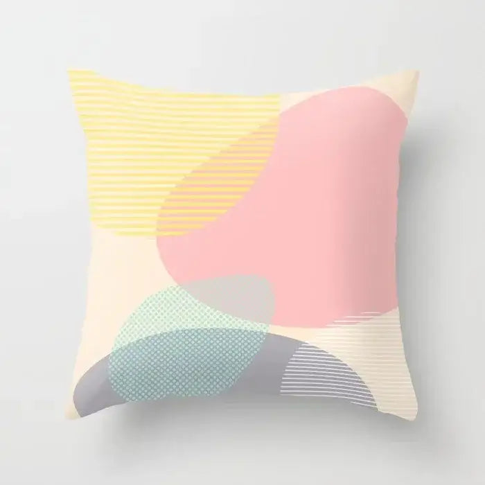 Geometric Stitch Pillow Cover
