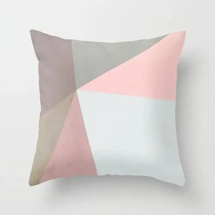 Geometric Stitch Pillow Cover
