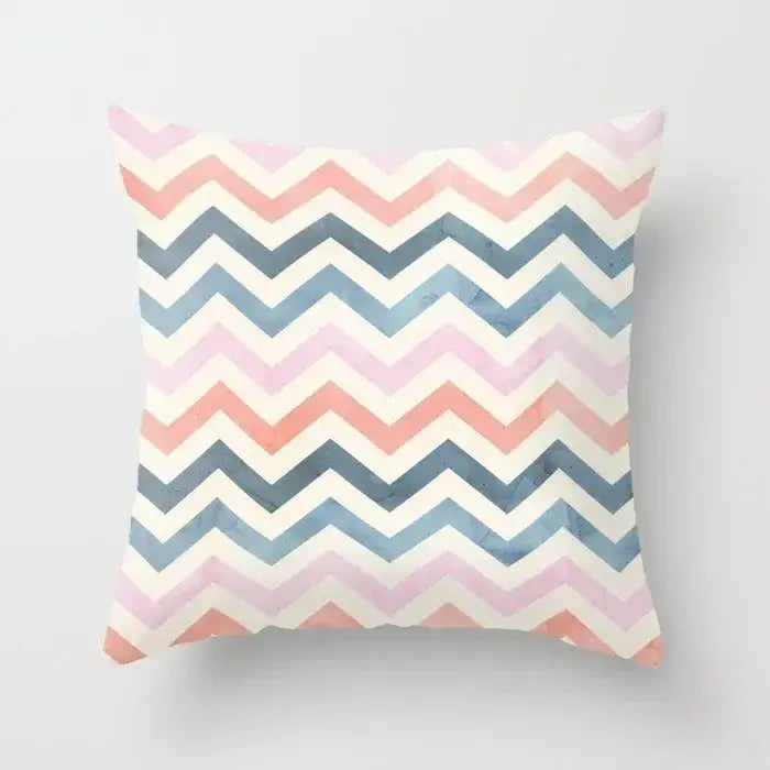 Geometric Stitch Pillow Cover