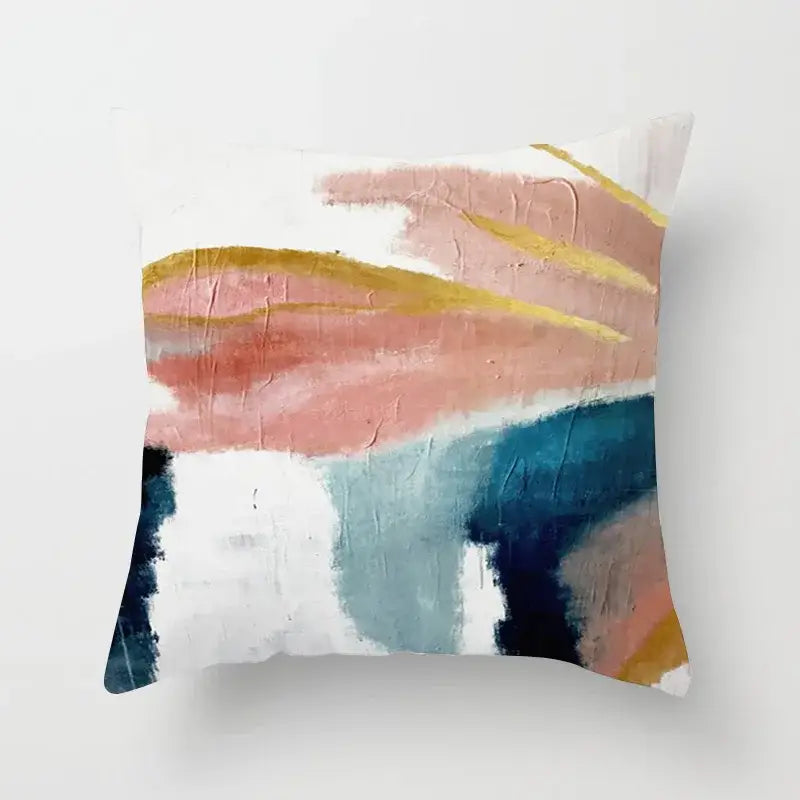 Geometric Stitch Pillow Cover