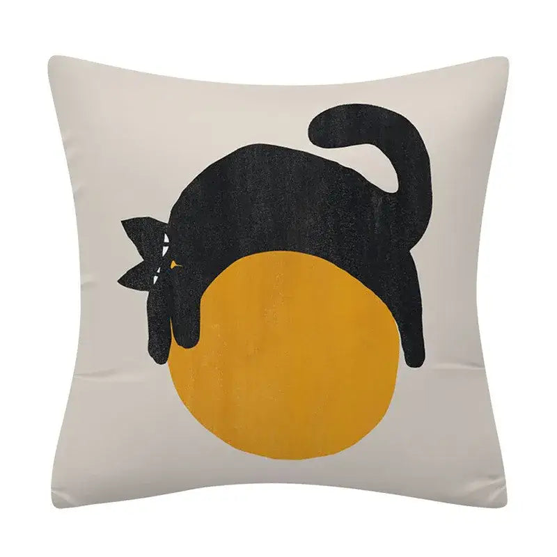 Polyester Geometric Cushion Cover