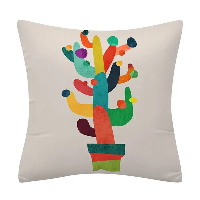 Polyester Geometric Cushion Cover