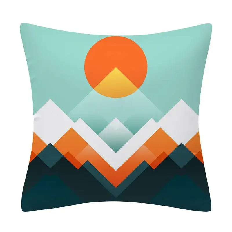 Polyester Geometric Cushion Cover