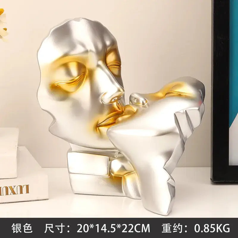 Gold Couple Abstract Sculpture