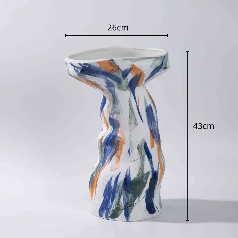 Orange Red Ceramic Vases