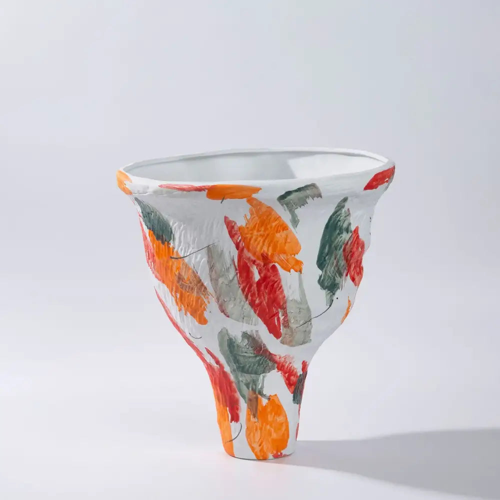 Orange Red Ceramic Vases