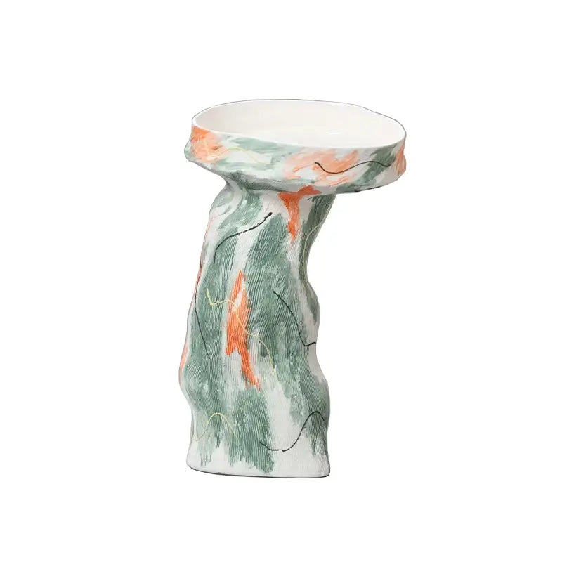Green Orange Ceramic Vases