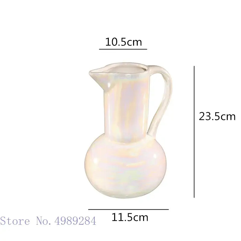 White Shell Ceramic Vase