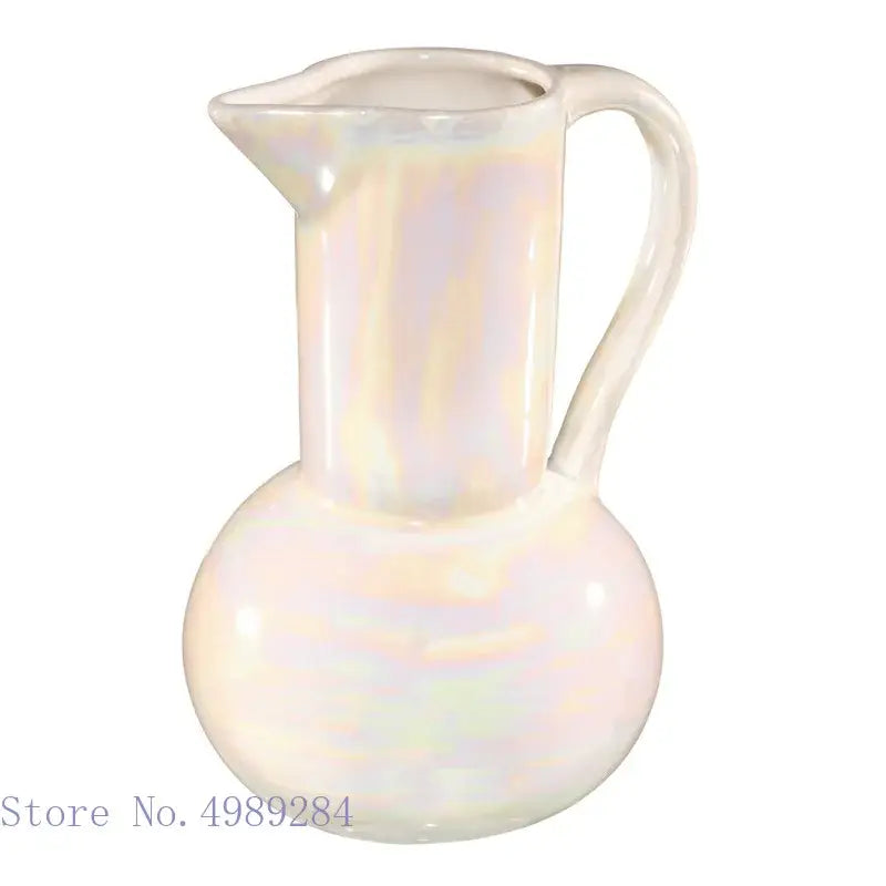 White Shell Ceramic Vase