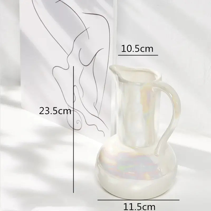 White Shell Ceramic Vase