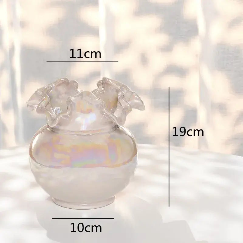 White Shell Ceramic Vase