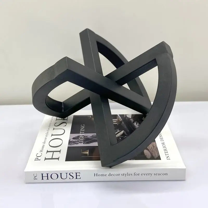 Black Abstract Table Ornament