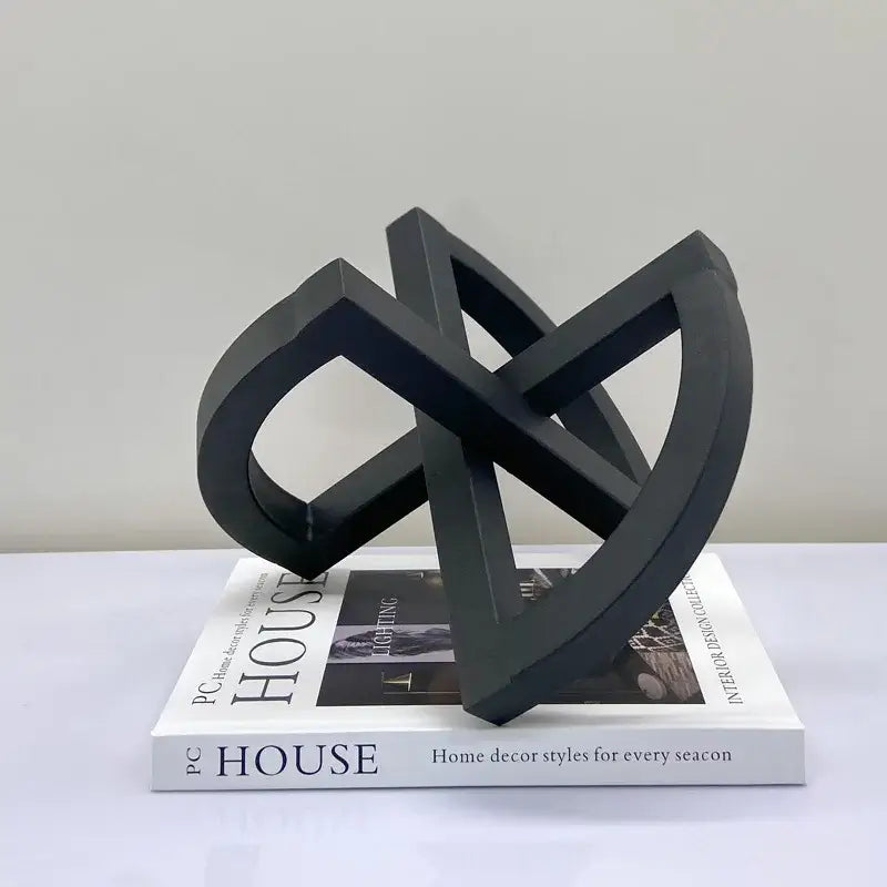Black Abstract Table Ornament
