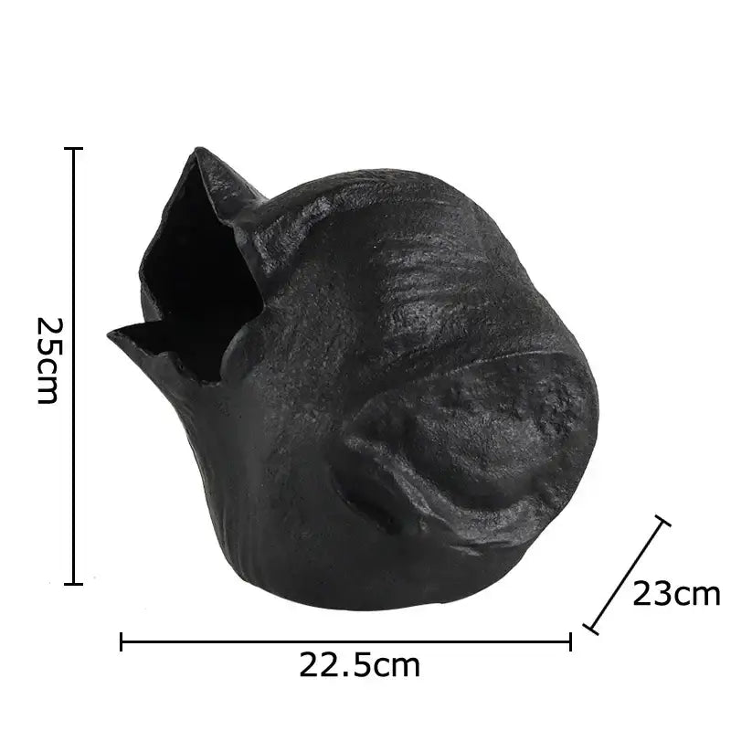 Black Abstract Ceramic Vase