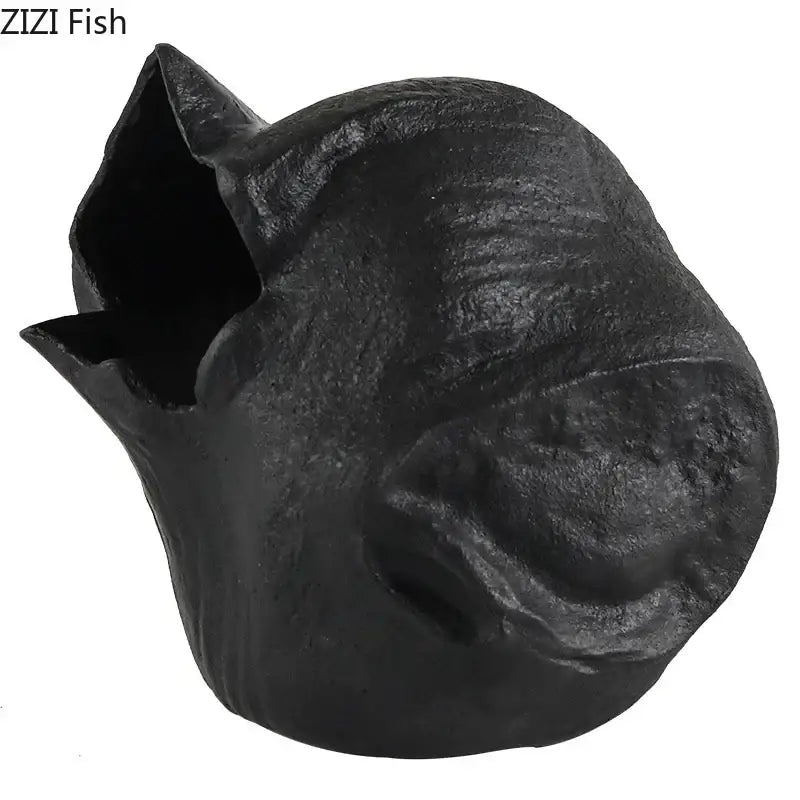 Black Abstract Ceramic Vase
