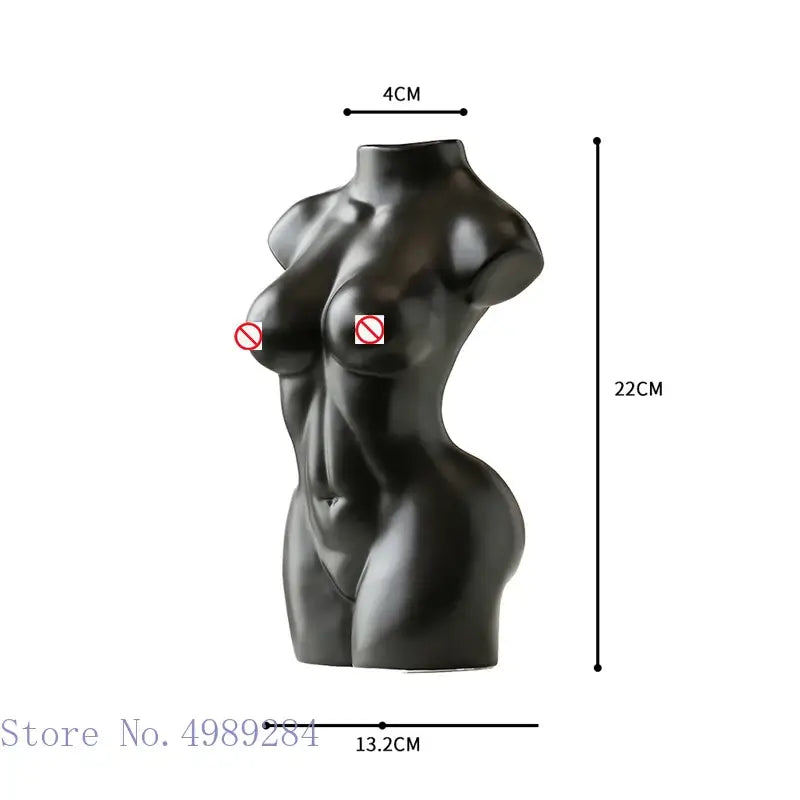 Nude Female Torso Vase