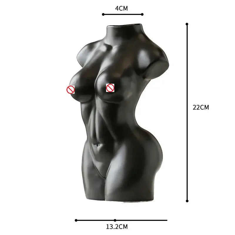 Nude Female Torso Vase