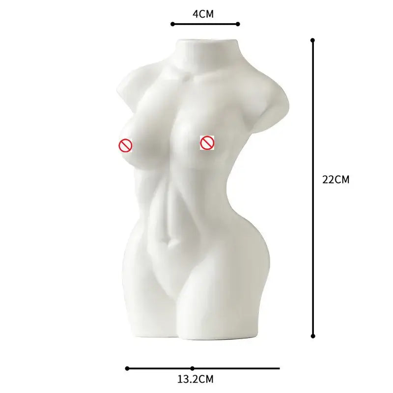 Nude Female Torso Vase