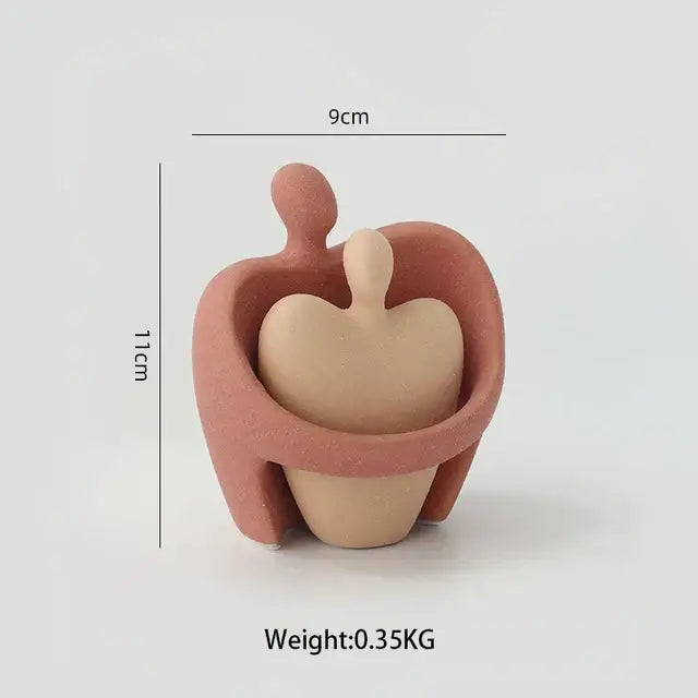 Pink Beige Ceramic Statue