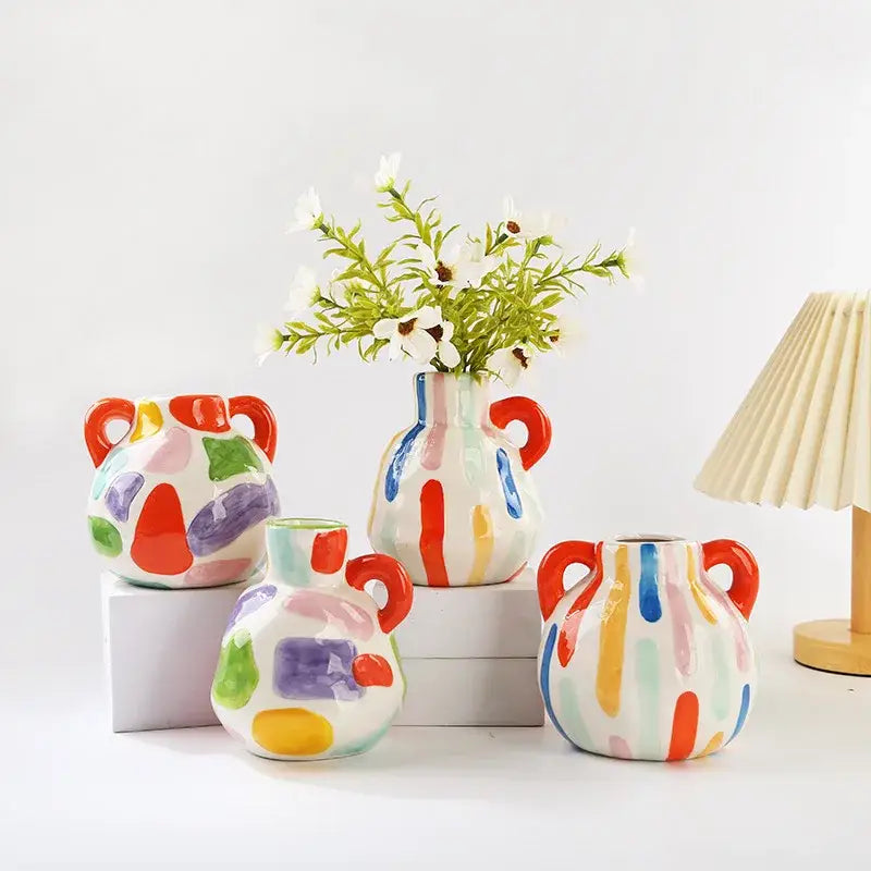 Abstract Splatter Ceramic Teapot