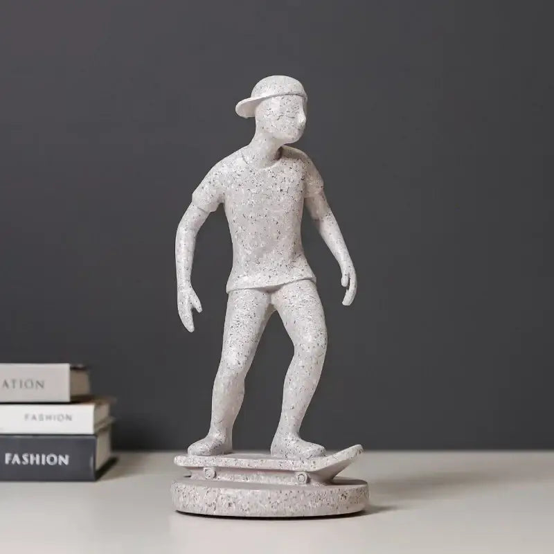 Grey White Sports Sculpture