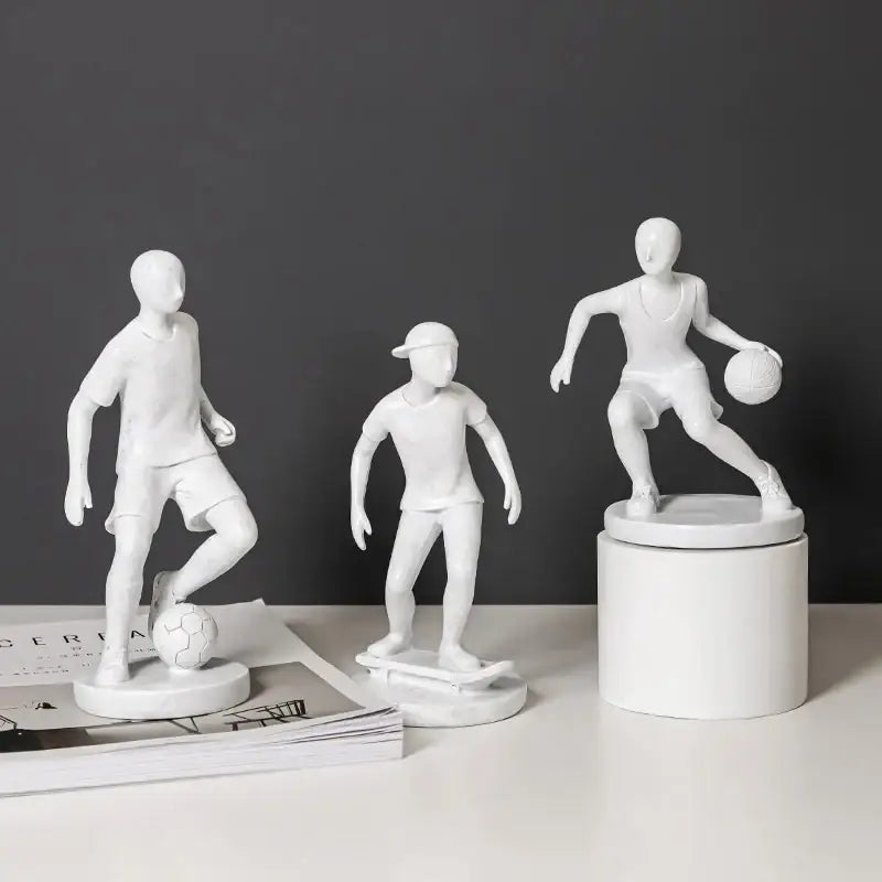 Grey White Sports Sculpture