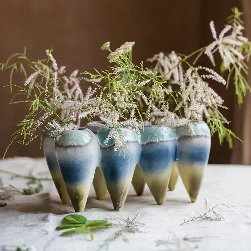 Blue Green Abstract Vase