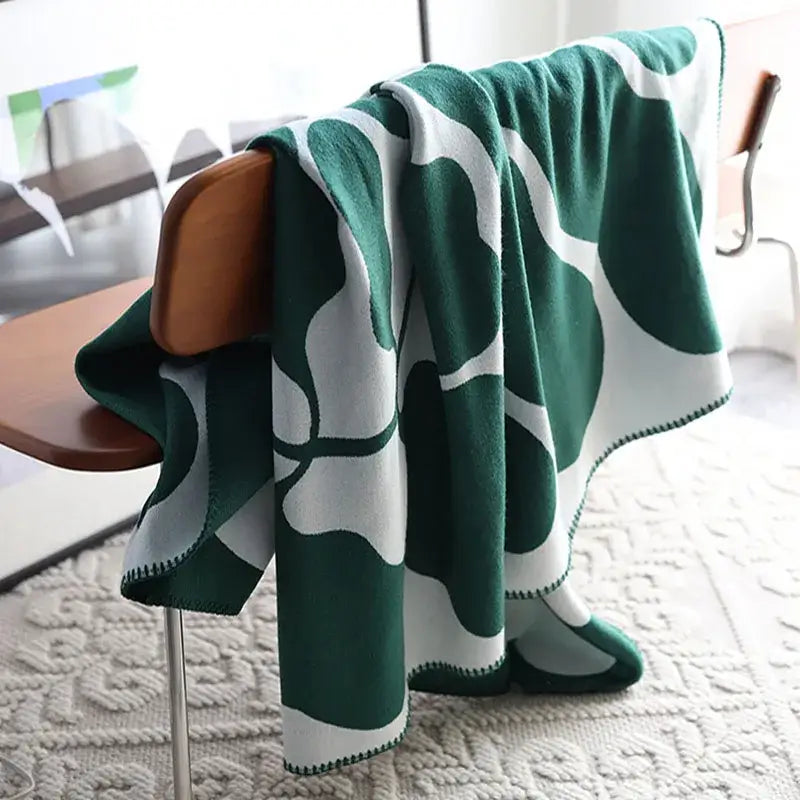 Brown Wavy Throw Blanket