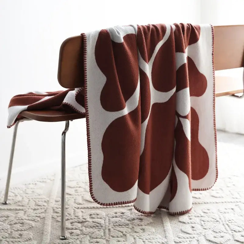 Brown Wavy Throw Blanket