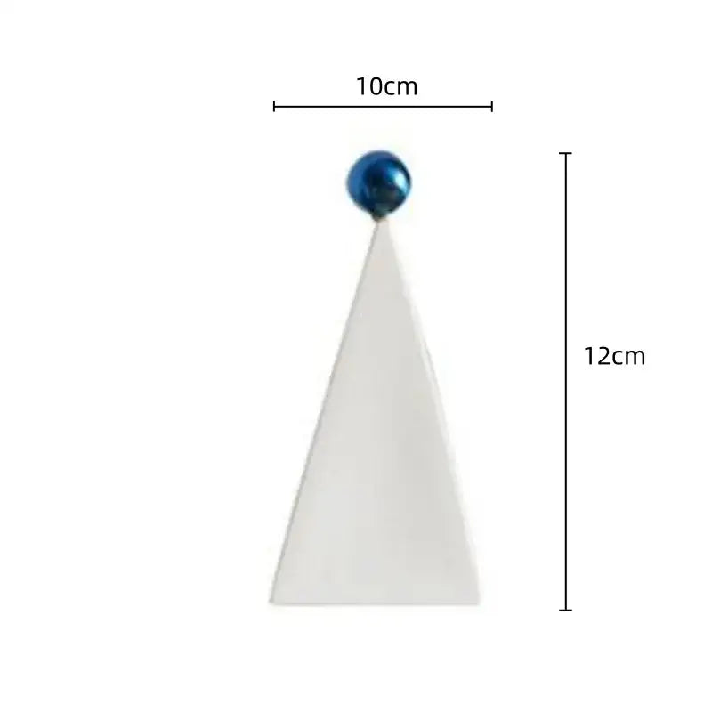Blue White Triangle Ornaments