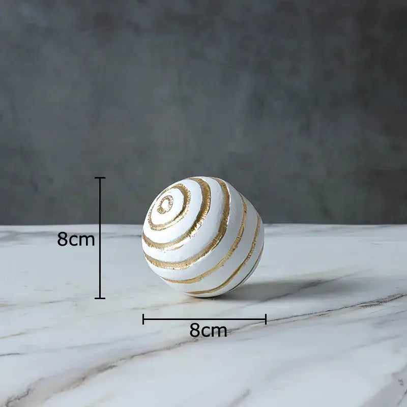 Gold Abstract Ball Sculpture
